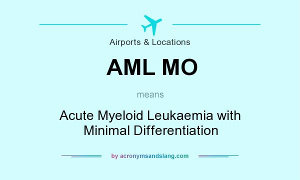 What does AML MO mean? It stands for Acute Myeloid Leukaemia with Minimal Differentiation