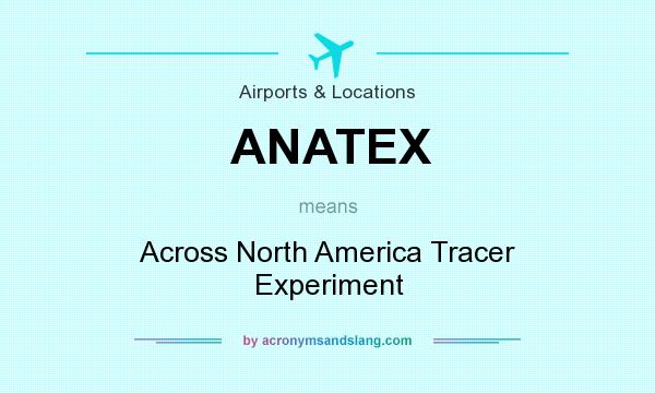 What does ANATEX mean? It stands for Across North America Tracer Experiment