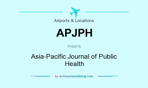 What does APJPH mean? It stands for Asia-Pacific Journal of Public Health