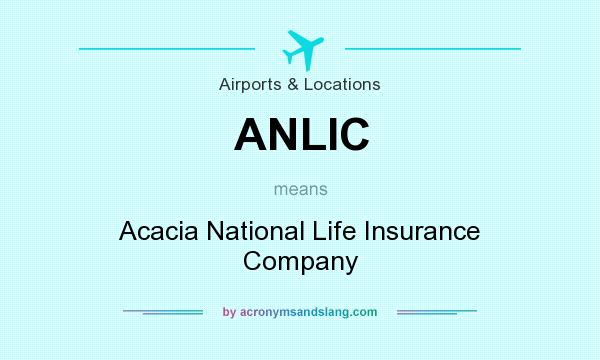 What does ANLIC mean? It stands for Acacia National Life Insurance Company