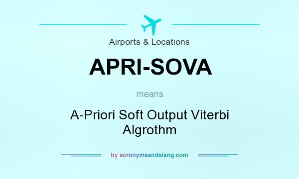 What does APRI-SOVA mean? It stands for A-Priori Soft Output Viterbi Algrothm