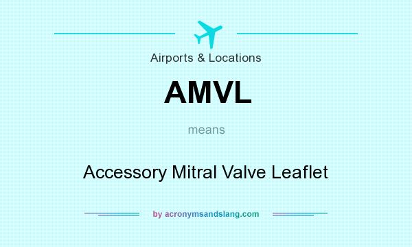 What does AMVL mean? It stands for Accessory Mitral Valve Leaflet