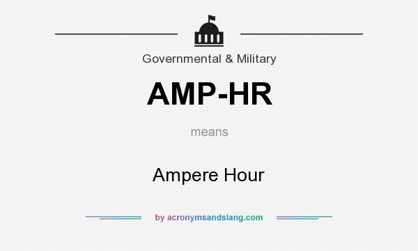What does AMP-HR mean? It stands for Ampere Hour