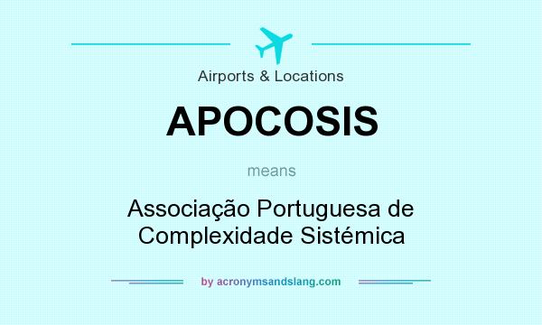 What does APOCOSIS mean? It stands for Associação Portuguesa de Complexidade Sistémica