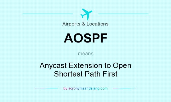What does AOSPF mean? It stands for Anycast Extension to Open Shortest Path First