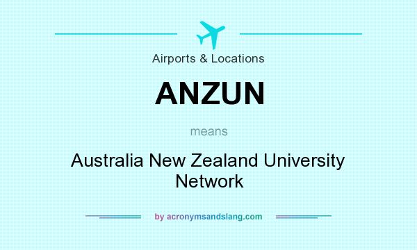 What does ANZUN mean? It stands for Australia New Zealand University Network