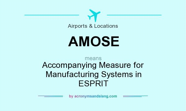 What does AMOSE mean? It stands for Accompanying Measure for Manufacturing Systems in ESPRIT