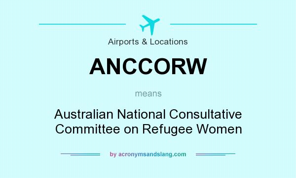 What does ANCCORW mean? It stands for Australian National Consultative Committee on Refugee Women