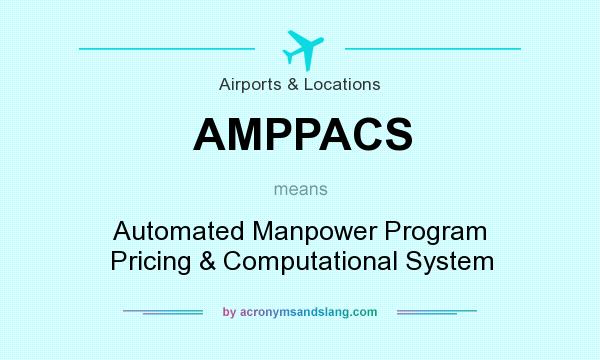 What does AMPPACS mean? It stands for Automated Manpower Program Pricing & Computational System