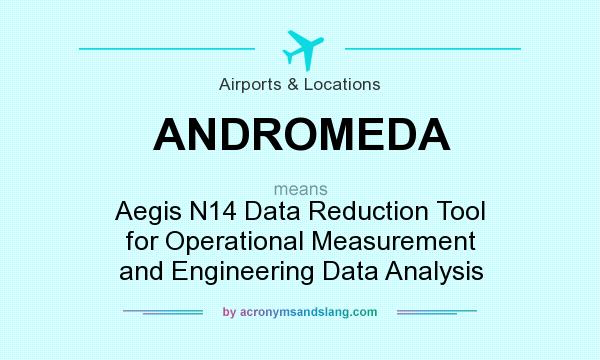 What does ANDROMEDA mean? It stands for Aegis N14 Data Reduction Tool for Operational Measurement and Engineering Data Analysis