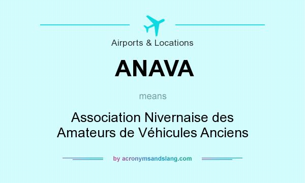 What does ANAVA mean? It stands for Association Nivernaise des Amateurs de Véhicules Anciens