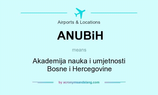 What does ANUBiH mean? It stands for Akademija nauka i umjetnosti Bosne i Hercegovine