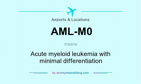 What does AML-M0 mean? It stands for Acute myeloid leukemia with minimal differentiation