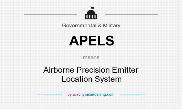 What does APELS mean? It stands for Airborne Precision Emitter Location System