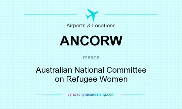 What does ANCORW mean? It stands for Australian National Committee on Refugee Women