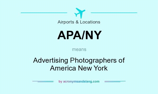 What does APA/NY mean? It stands for Advertising Photographers of America New York