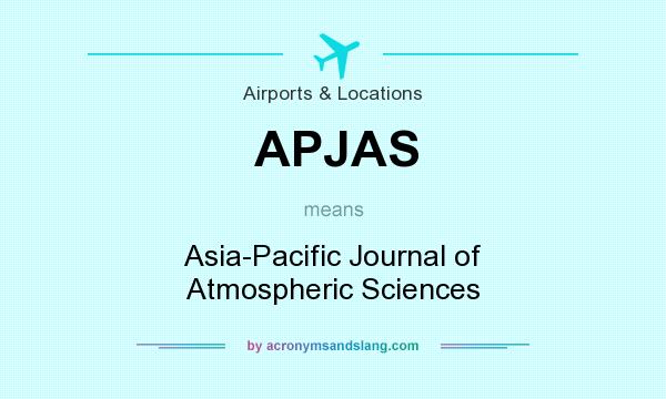What does APJAS mean? It stands for Asia-Pacific Journal of Atmospheric Sciences
