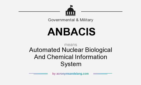 What does ANBACIS mean? It stands for Automated Nuclear Biological And Chemical Information System