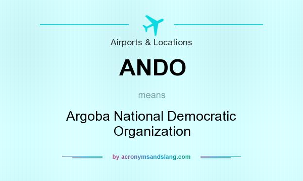 What does ANDO mean? It stands for Argoba National Democratic Organization