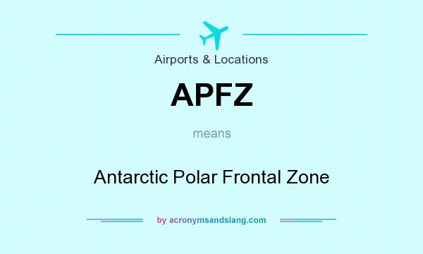 What does APFZ mean? It stands for Antarctic Polar Frontal Zone