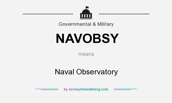 What does NAVOBSY mean? It stands for Naval Observatory
