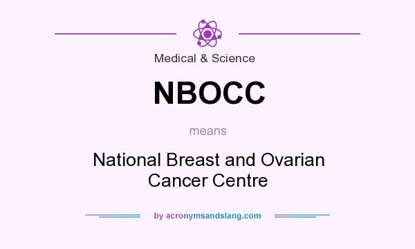 What does NBOCC mean? It stands for National Breast and Ovarian Cancer Centre