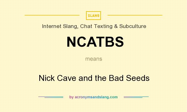 What does NCATBS mean? It stands for Nick Cave and the Bad Seeds