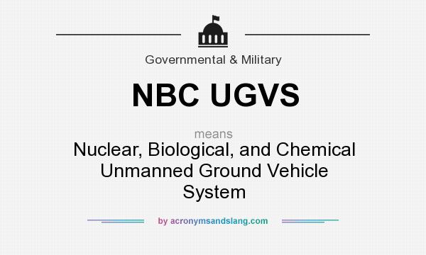 What does NBC UGVS mean? It stands for Nuclear, Biological, and Chemical Unmanned Ground Vehicle System