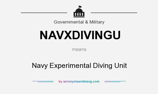 What does NAVXDIVINGU mean? It stands for Navy Experimental Diving Unit