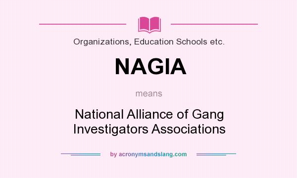 What does NAGIA mean? It stands for National Alliance of Gang Investigators Associations