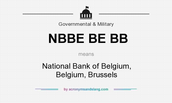 What does NBBE BE BB mean? It stands for National Bank of Belgium, Belgium, Brussels