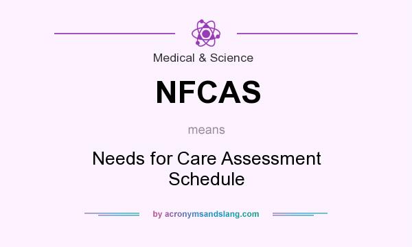 What does NFCAS mean? It stands for Needs for Care Assessment Schedule