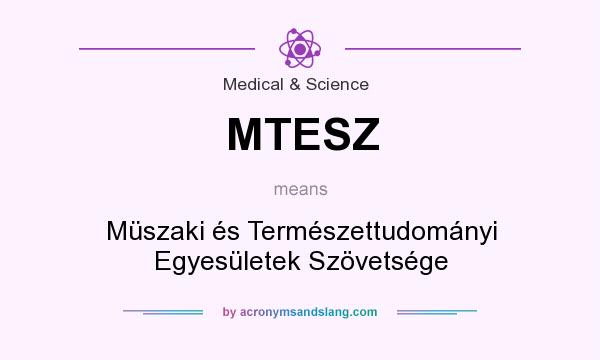 What does MTESZ mean? It stands for Müszaki és Természettudományi Egyesületek Szövetsége