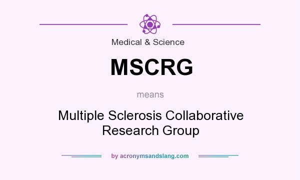What does MSCRG mean? It stands for Multiple Sclerosis Collaborative Research Group