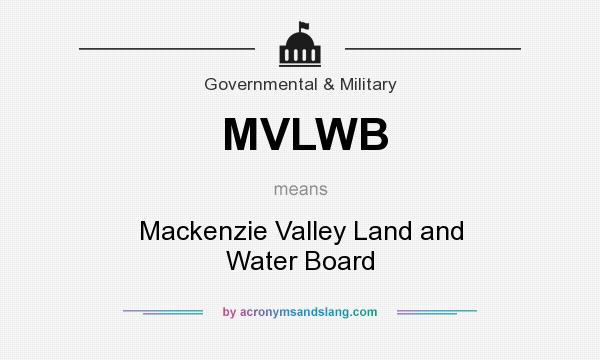 What does MVLWB mean? It stands for Mackenzie Valley Land and Water Board