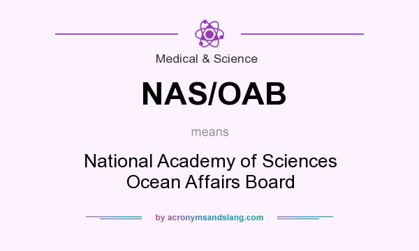 What does NAS/OAB mean? It stands for National Academy of Sciences Ocean Affairs Board