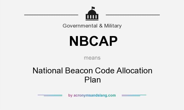 What does NBCAP mean? It stands for National Beacon Code Allocation Plan
