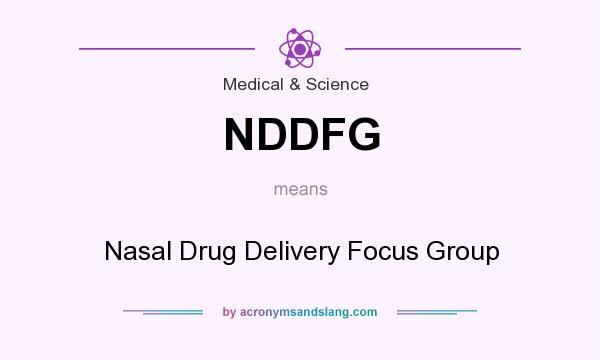 What does NDDFG mean? It stands for Nasal Drug Delivery Focus Group