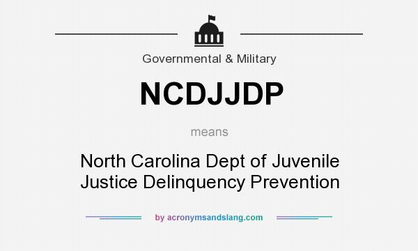 What does NCDJJDP mean? It stands for North Carolina Dept of Juvenile Justice Delinquency Prevention
