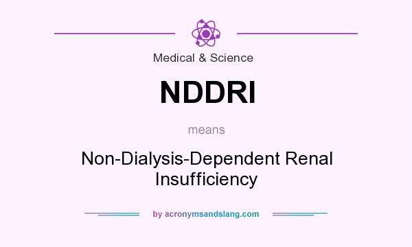 What does NDDRI mean? It stands for Non-Dialysis-Dependent Renal Insufficiency