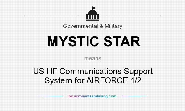 What does MYSTIC STAR mean? It stands for US HF Communications Support System for AIRFORCE 1/2