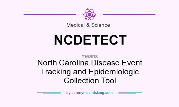 What does NCDETECT mean? It stands for North Carolina Disease Event Tracking and Epidemiologic Collection Tool