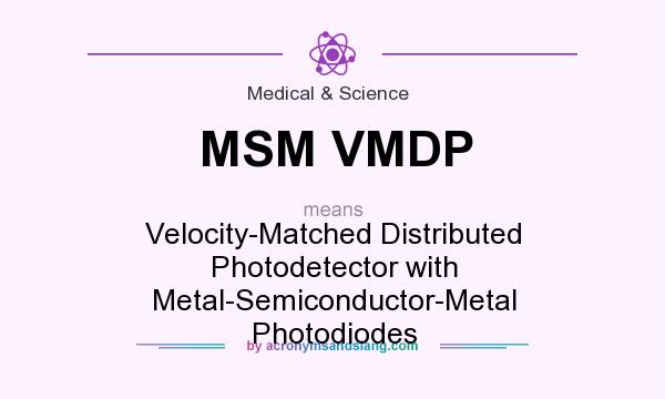 What does MSM VMDP mean? It stands for Velocity-Matched Distributed Photodetector with Metal-Semiconductor-Metal Photodiodes