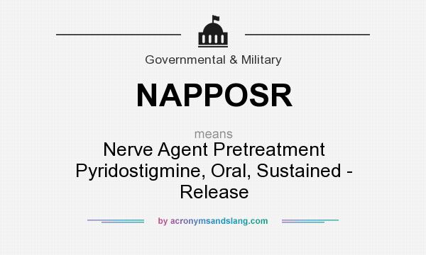 What does NAPPOSR mean? It stands for Nerve Agent Pretreatment Pyridostigmine, Oral, Sustained - Release