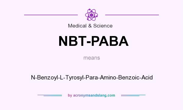 What does NBT-PABA mean? It stands for N-Benzoyl-L-Tyrosyl-Para-Amino-Benzoic-Acid