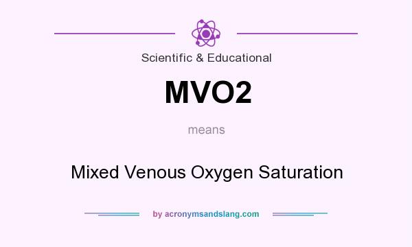 What does MVO2 mean? It stands for Mixed Venous Oxygen Saturation