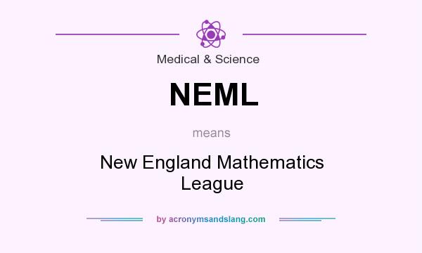 What does NEML mean? It stands for New England Mathematics League