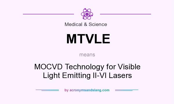 What does MTVLE mean? It stands for MOCVD Technology for Visible Light Emitting II-VI Lasers