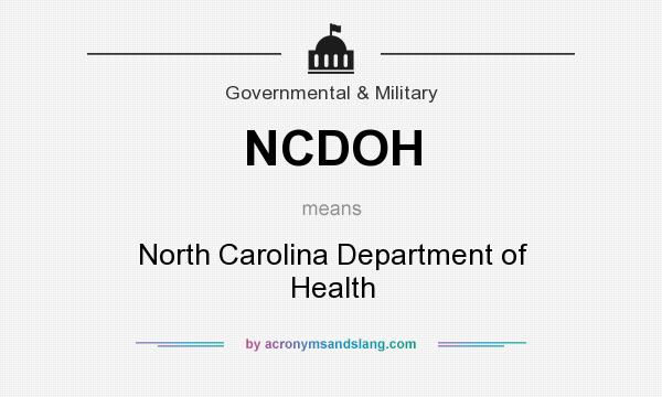 What does NCDOH mean? It stands for North Carolina Department of Health