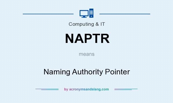 What does NAPTR mean? It stands for Naming Authority Pointer